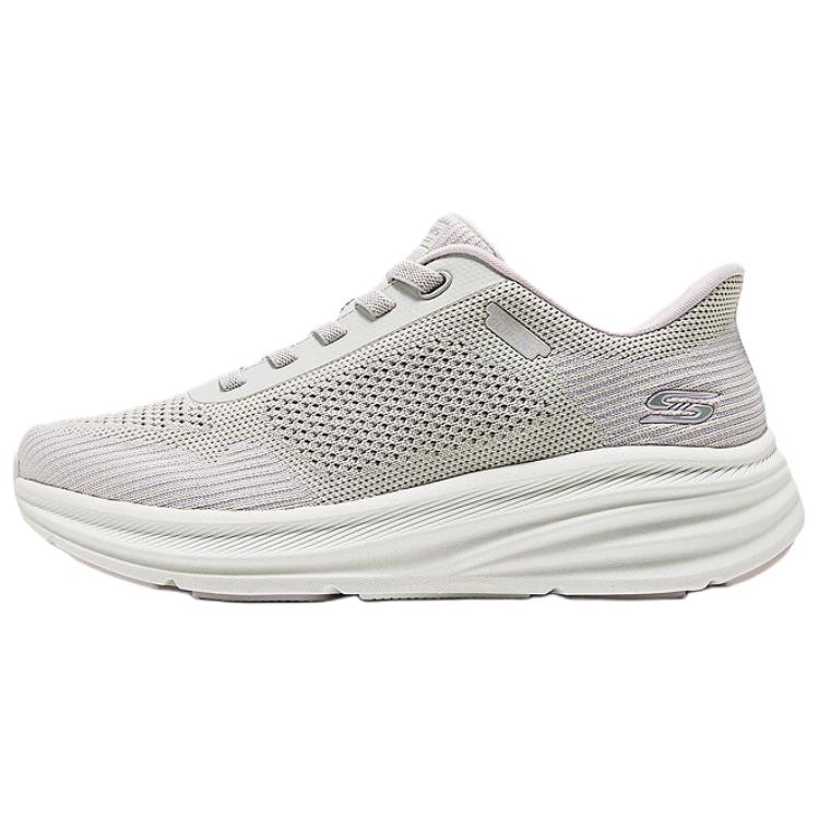 Skechers Bobs Sport Удобные Прочные Легкие Rebound Низкие Кроссовки для Бега Женские Кроссовки Светло-Серый 117761-LTGY 35