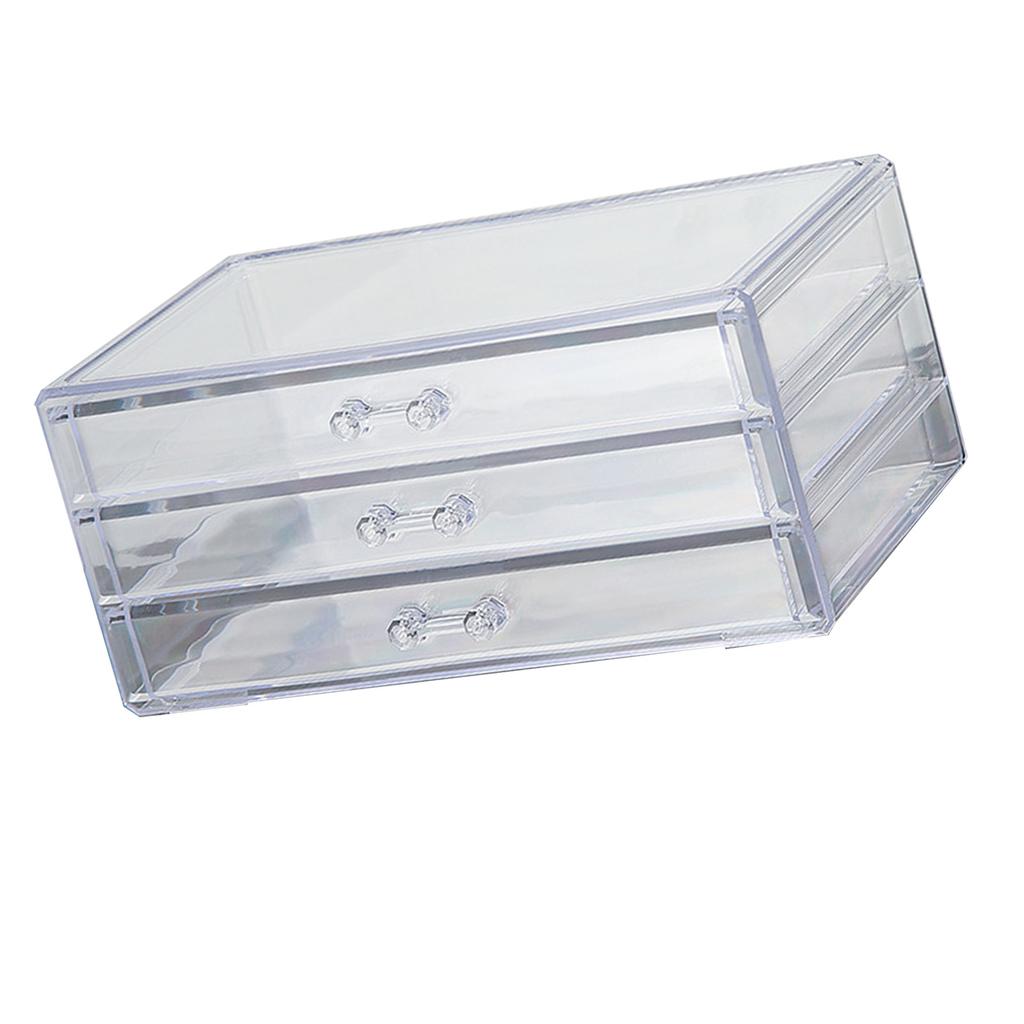 Organisateur de Maquillage en Acrylique Polyvalent Grande Capacité Boîte de Rangement à Tiroirs Transparente pour Coiffeuse Salle de Bain