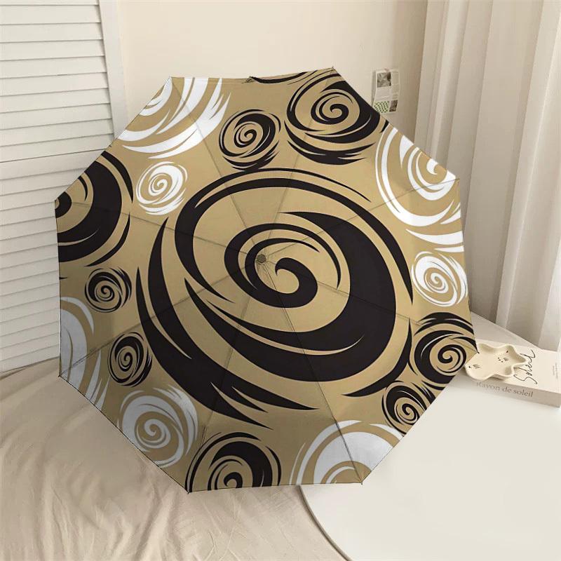 

1PC Spiral Swirls Umbrella-8-Rib Reinforced, Automatic Open, Lightweight & Durable, Fashion Accessory for Outdoor-L0341