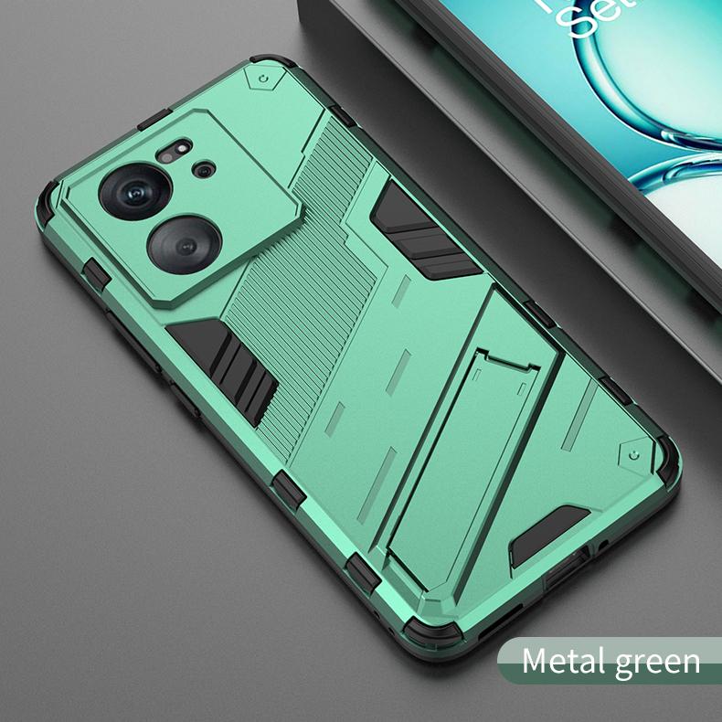 Custodia TAUYN Per Realme 10 4G, Cover Antiurto Con Supporto Regolabile (Verticale/Orizzontale), Bumper Resistente, Protezione Doppio Strato, Colore Verde