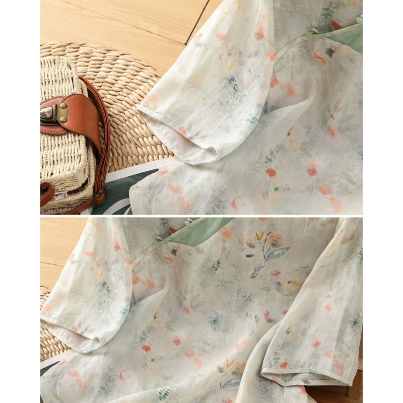 Womens New Chinese Style Floral Print Cheongsam Top