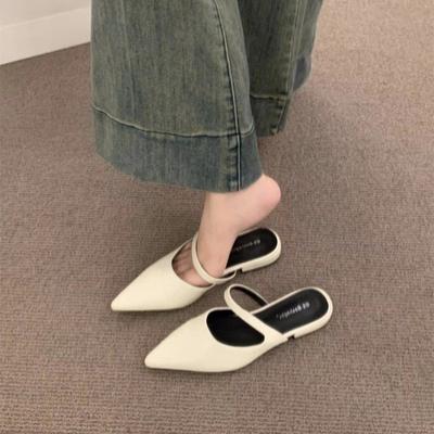 Sommer Neuer Stil Damen Frühling Sommer Spitz zulaufende Damen Hausschuhe Mode Flache Partykleid Damen Flats Slides Schuhe