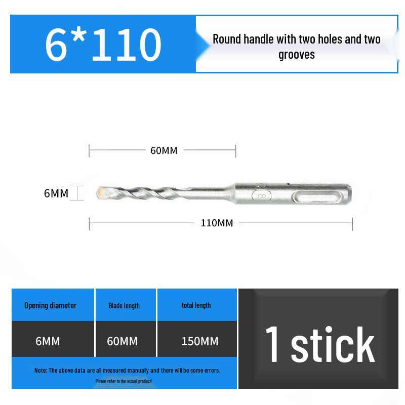 Non-Standard Hammer Drill Bit for Concrete, Round Shank, 455.57912.5, Alloy with Two-hole Slot