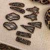 Water Drop Hairpin Leopard Print Barrette Fashion Hair Clip  Headdress