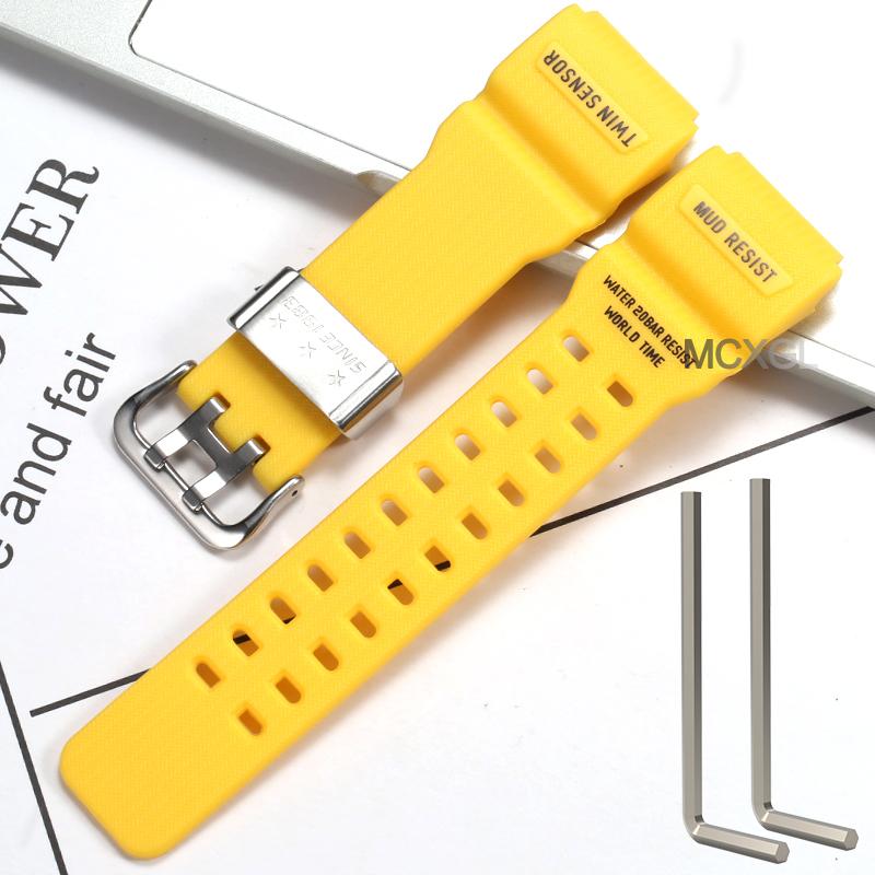 Natural Resin Replacement Watch Strap Suitable for Casio G-Shock Master G Mudmaster GG-1000 GWG-100 GSG-100 Sport Watch Bracelet