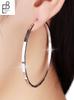 Internet Hot Big Hoop Earrings Female Silver Needle Exaggerated Ear Ring Japanese and Korean Simple Temperament Big Round Ring Earrings Ear Earrings