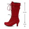 Fashion Autumn Winter Vintage Women Victorian Boots Lace Up High Heel Bootie Cross Straps Lolita Princess Cosplay Party Costume Shoes