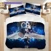 Kakas Passion Field Three-piece Set (1 * Duvet Cover + 2 * Pillowcase, Without Core) 2D Flat Duvet Cover and Pillowcase Christmas Birthday Gift
