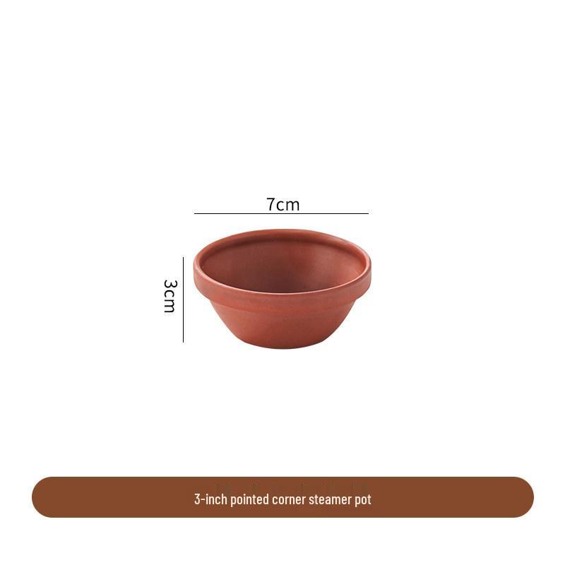 

Ceramic Batzai Cake Bowl: Earthy Earthenware Steamer with Pointed Foot