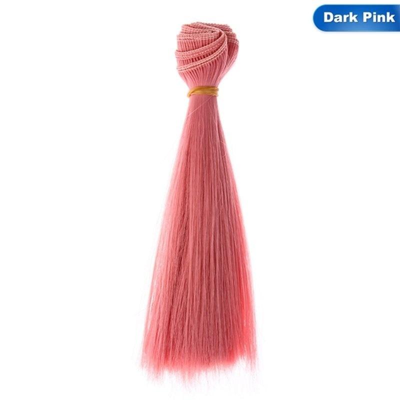 Doll Accessories Straight Synthetic Fiber Wig Hair For Doll