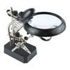 Lupe LED Lupen-Schreibtischlampe mit Hilfsklemmen zum Untersuchen und Reparieren