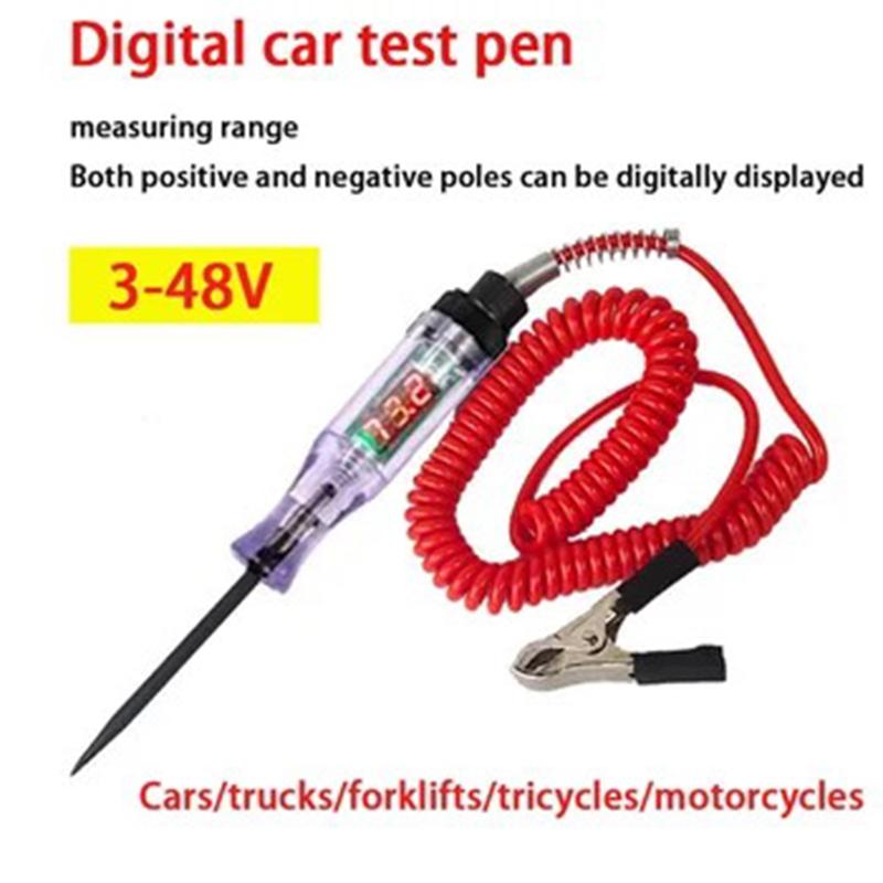 6V/12V/24V Car Circuit Tester Premium Test Light Probe Pen Light Bulb Diagnostic Tool Truck Voltage Circuit Tester Auto Repair