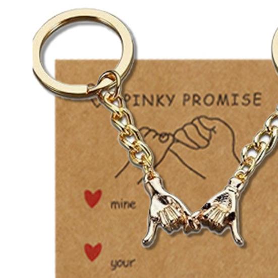 1 Pair Couple Keychain Hand In Hand Design Promise Matching Keychains Him Her Anniversary
