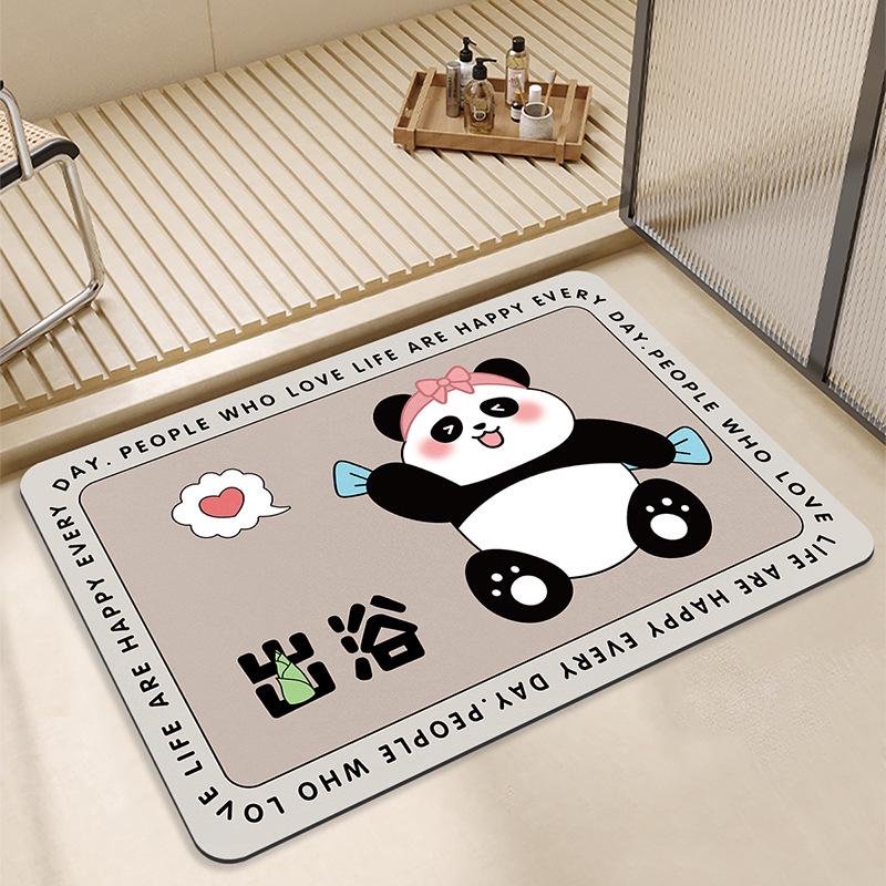 Diatom Mud Bathroom Floor Mat - Soft, Anti-Slip, Quick-Drying, Water-Absorbent Mat for Shower, Toilet, or Doorway.
