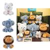 Plush Lion Elephant Toys Set With Pp Cotton Filling For Childrens Birthday Gift And Kids Playroom Decor