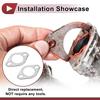 HEROFFIX 2 Pcs Car Exhaust Pipe Gasket Reinforced High Temperature Resistant Flange Gasket 2 Bolts 2.0" Rhombus