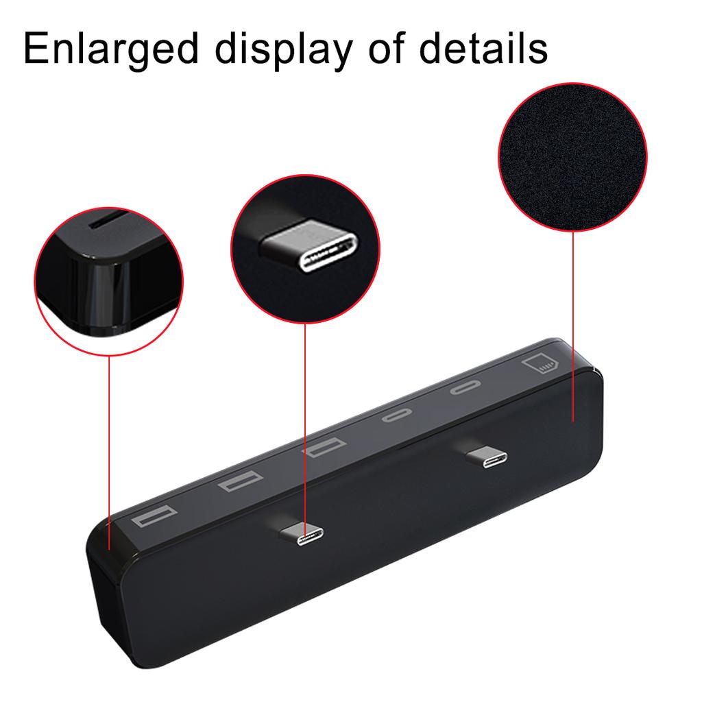 USB Shunt Hub For Tesla Model Y Model 3 Accessories 21-23 27W Quick Charger Type-C SD  Docking Station Extension