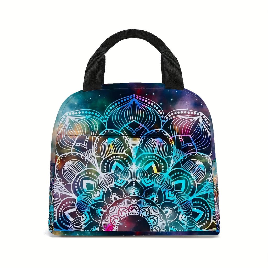 Mandala Lunch Bags, Insulated Tote Bag , Portable Tote Ice Bags, Multi-Purpose Lunch , Insulated for M