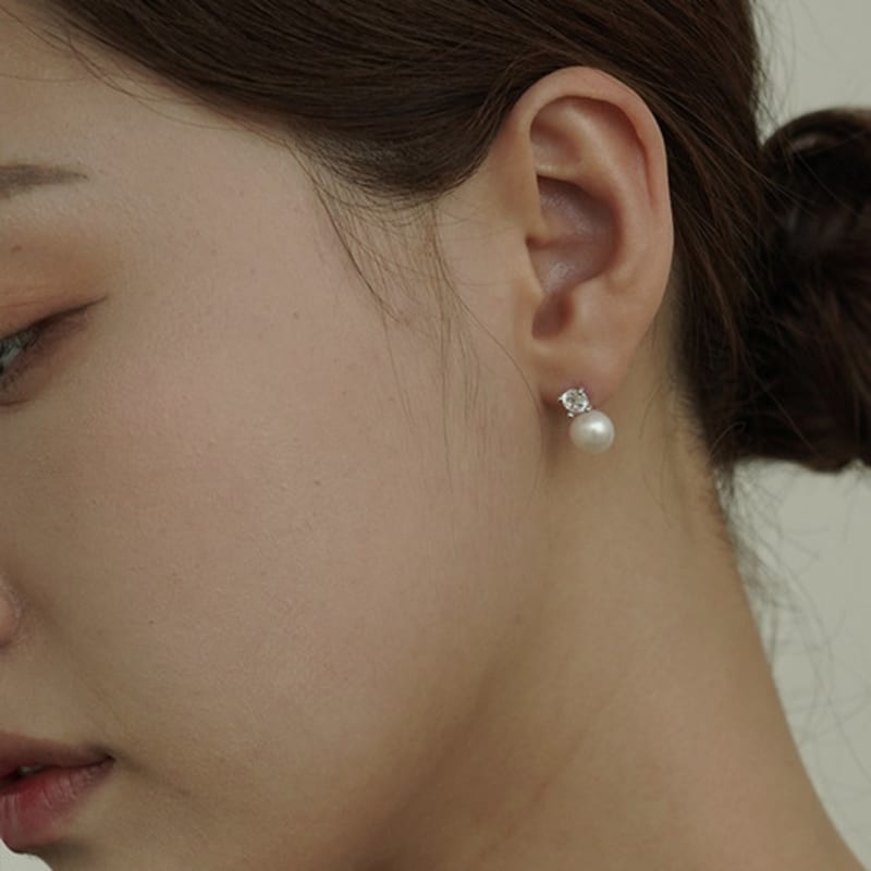 TORTOISE [Silver925] Chenonceau Pearl Earrings