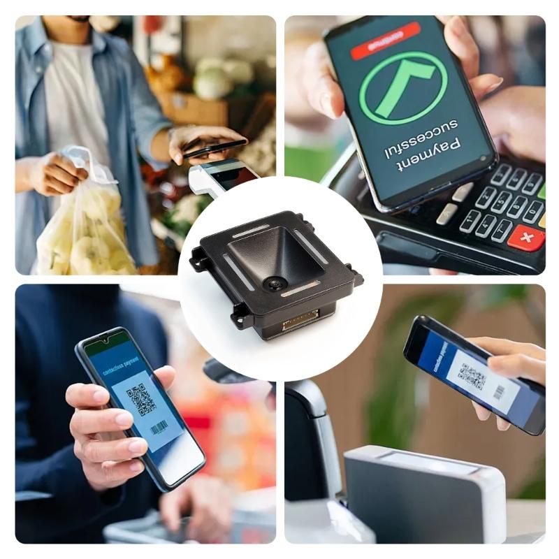 Eingebetteter Barcode-Scanner-Leser 1D 2D QR-Code-Scanmodul Schnittstelle Barcode-Scanner-Leser für Zugangskontrolle