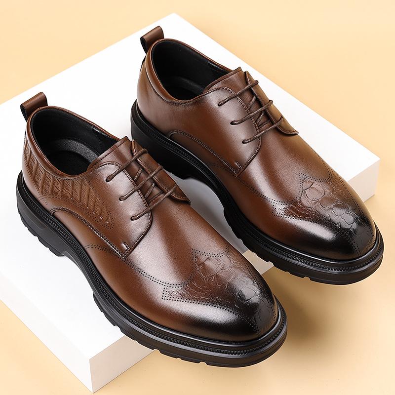 Büro Business Formelle Kleidung Geschnitzt Mode Herren Anzugschuhe Neue Designer Hochzeitschuhe Männlich Frühling Herbst Rindsleder Schuh Mann