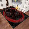 Modern Scorpion Design Carpet with Red Circle and Black Background Suitable for use as an anti-slip for living room bedroom sofas