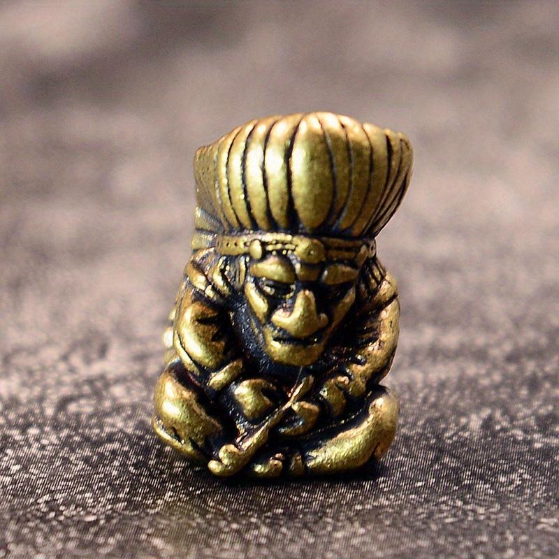 

Индийский Старейшина Вождь Латунная Бусина для Ножа DIY Браслеты Аксессуары для Брелка Ручной Работы Плетеный Шнурок Подвеска Ретро Подвески brass