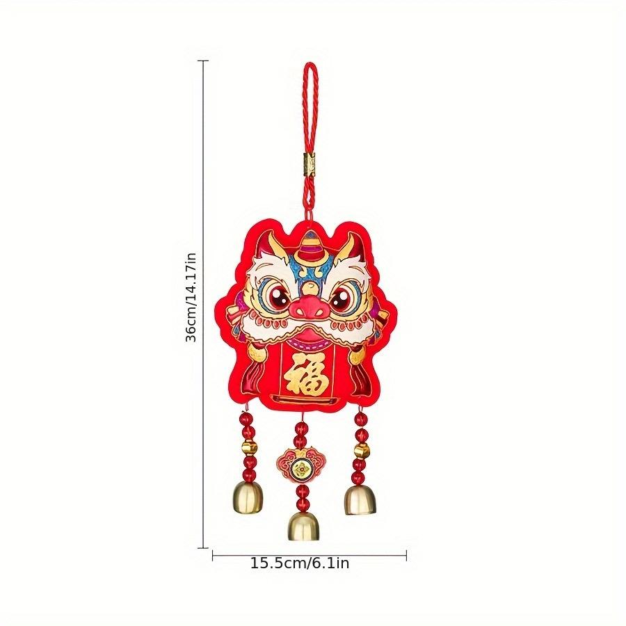 

1 шт. 2025 год Змеи Праздник Весны Фу символ Подвеска Льва Китайский Новый год Магазин Дом Благословение Подарок Колокольчик Ветра красный