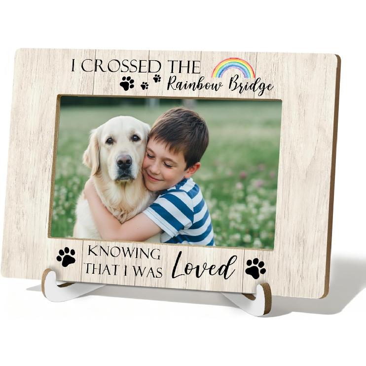 Dog Memory Memorial Gifts 4x6 Picture Frame, Dog Loss Sympathy Gifts Photo Frame, Pet Dogs in Loving Memory Picture Photo Frames 4"x6"for Desk