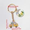 Alloy Moon House Keychain for Camping and Travel Enthusiasts