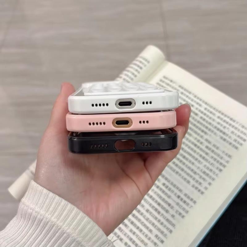 Coque de téléphone 3D à ventouse airbag pour iPhone 16 15 14 13 12 11 Pro Max XR X XS 7 8 Plus Transparent Bonbon Antichoc Housse Bumper