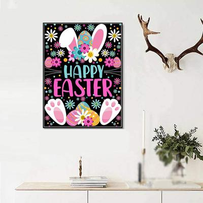 Pittura diamante 5D fai da te coniglietto di Pasqua punto croce set diamante pieno ricamo mosaico immagine artistica di strass decorazione regalo