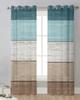 Vintage Farm Barn Grain Sheer Curtains for Living Room Decoration Window Curtains for Kitchen Tulle Voile Organza Curtains
