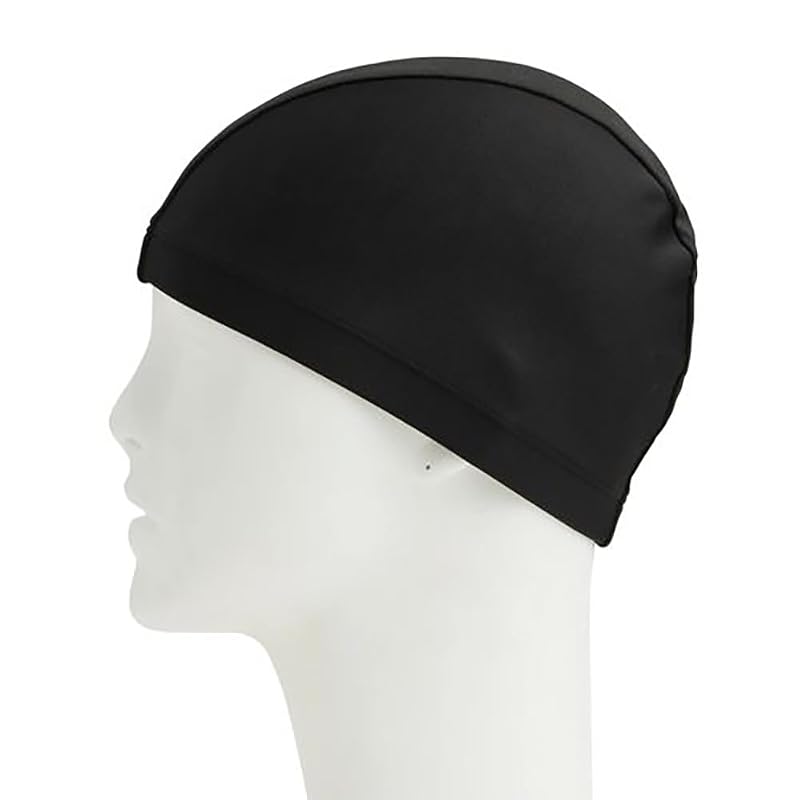 Speedo Tricot Swim Cap, Unisex, SE12070, Black, FREE SIZE