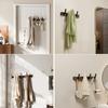 Entryway Coat Rack No Drill Wall Hook Walnut Wood Coat Hook