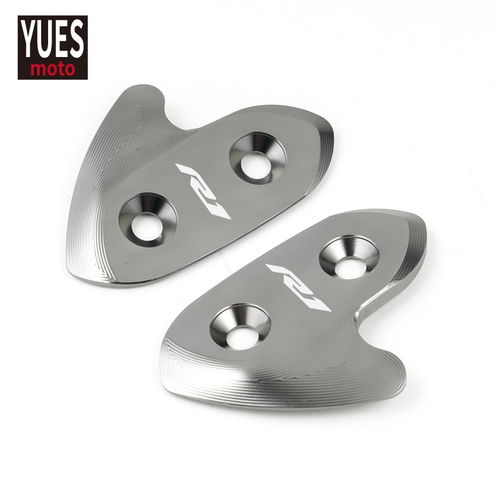 Moto Accessories Mirror Hole Cover Windscreen Driven Mirror Eliminators Cap For YAMAHA R1 R1M YZF R1 2015 2016 2017