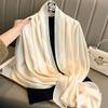 Luxury Scarf Women Silk Headscarf Hijab Designers Long Muslim Shawl Turban Bandana Foulard Satin Head Wraps