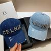 Heavy Industry Rhinestone Letter Celnie Sports Cowboy Baseball Cap Youth Personality Ripped Cap Women