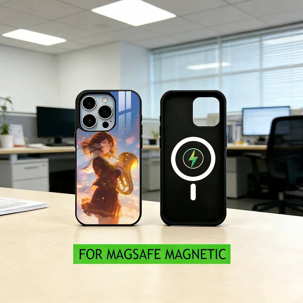 

Euphonium&Trumpet School Band Aesthetic Phone Case For iPhone17,16,15,14,13,12,11Plus,Pro Magnetic For Magsafe Wireless Charging iPhone17Promax