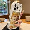 Phone Case: 2D flat design suitable for iPhone 18 17 16 15 14 13 Pro protective case, with a little Apple hedgehog on the back, perfect holiday gift f