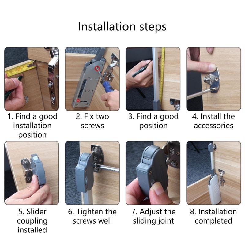 Heavy Duty Zinc Buffers Mechanism Hydraulic Support Rod For Cabinet Door Noise reductions Technology Upgrades Tool