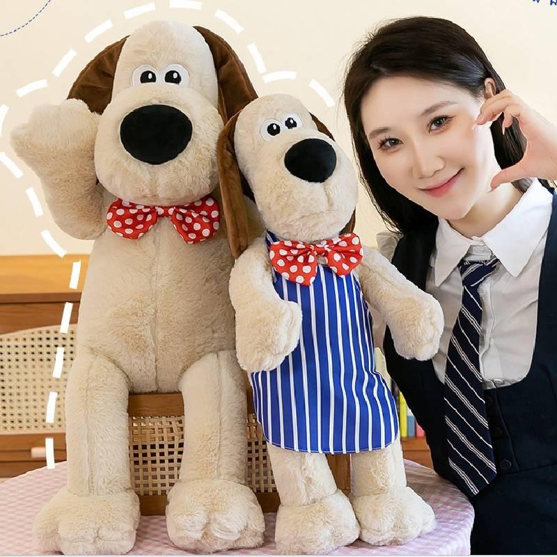 Adorable Plush Dog Stuffed Animal Large Comfort Cuddle Toy Soft Fluffy Girls