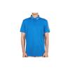 Solid Color Polo Neck Button Letter Brand Logo Embroidered Slim Fit Short Sleeve T-Shirt Men Tops Blue GMJT07642-O478