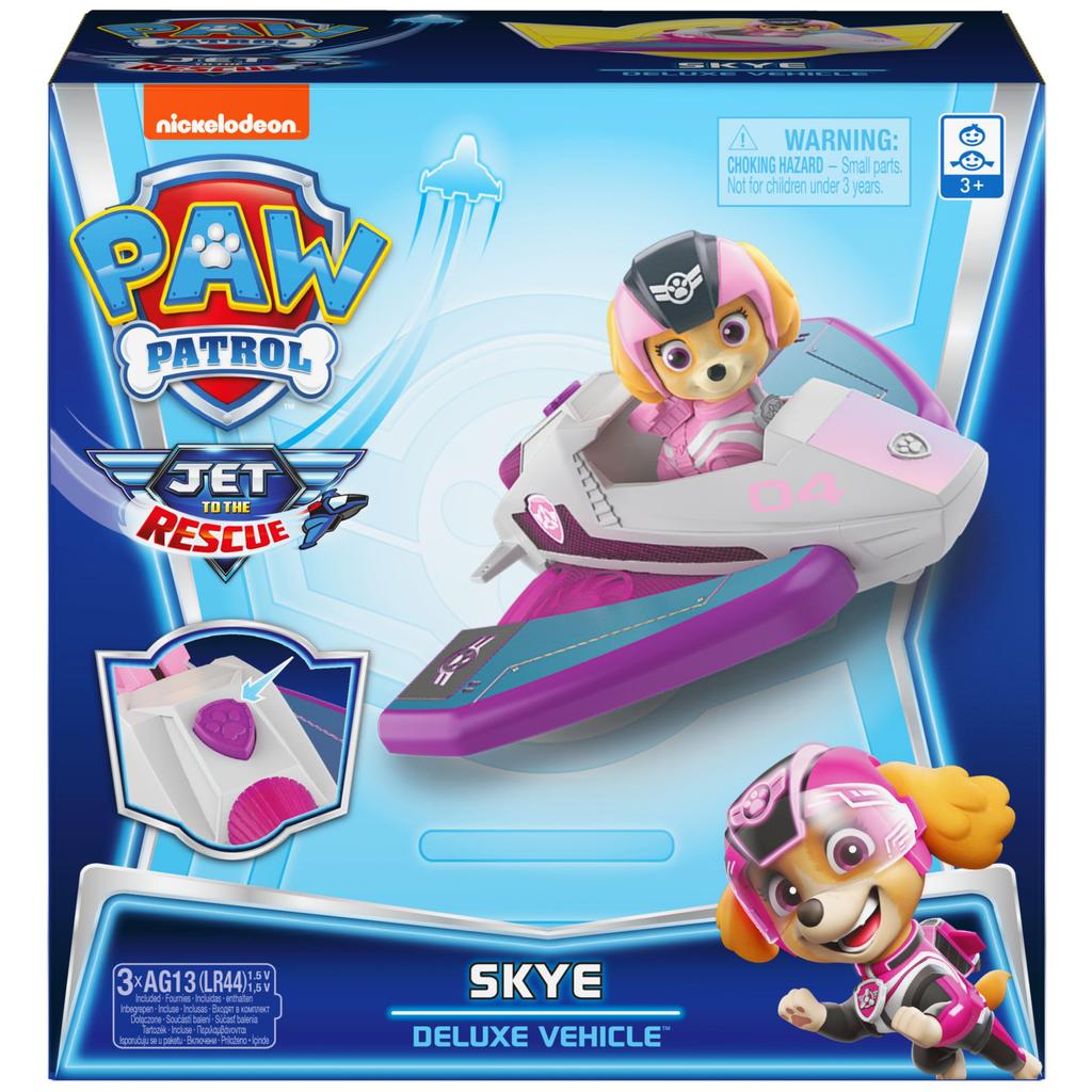 Paw Patrol Jet to the Rescue Sky Deluxe Transforming Vehicle with Lights and Amazon Exclusive Sounds,