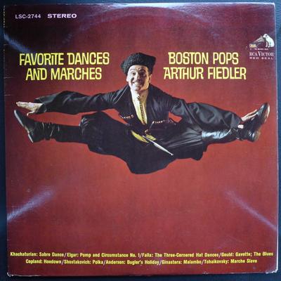 LP Record BOSTON POPS ORCHESTRA, ARTHUR FIEDL - Favorite Dances And Marches LSC2744 RCA Victor Red  US Classical Used