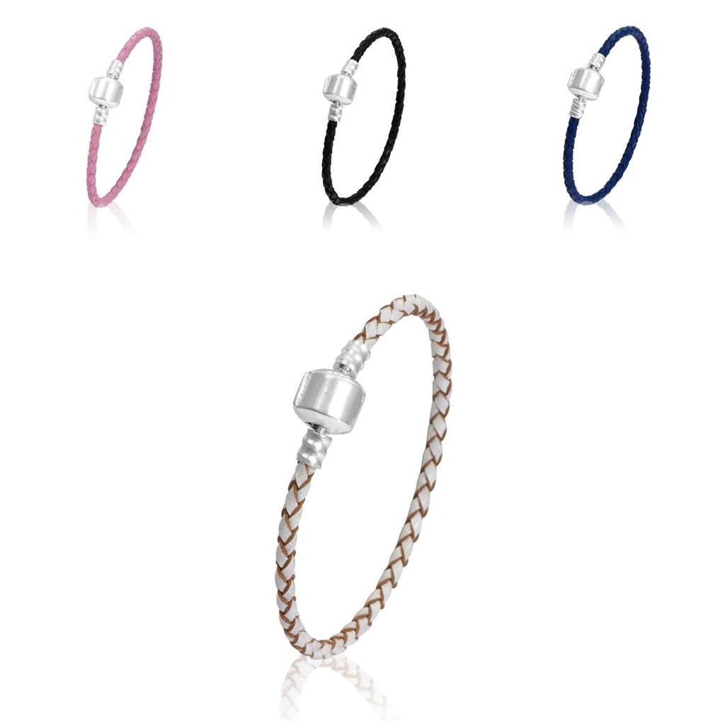 Stylish Unisex Braided Leather Bracelet With Durable Titanium Steel Magnetic Clasp