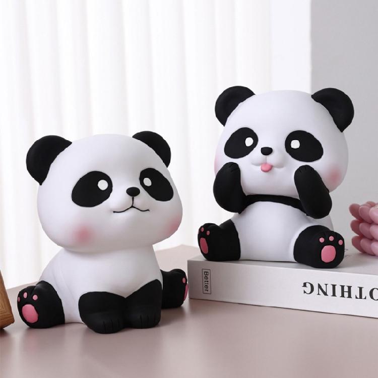 Convenient Coin Collector Animal Shaped Money Saving Jar Panda Piggy Banks Decor