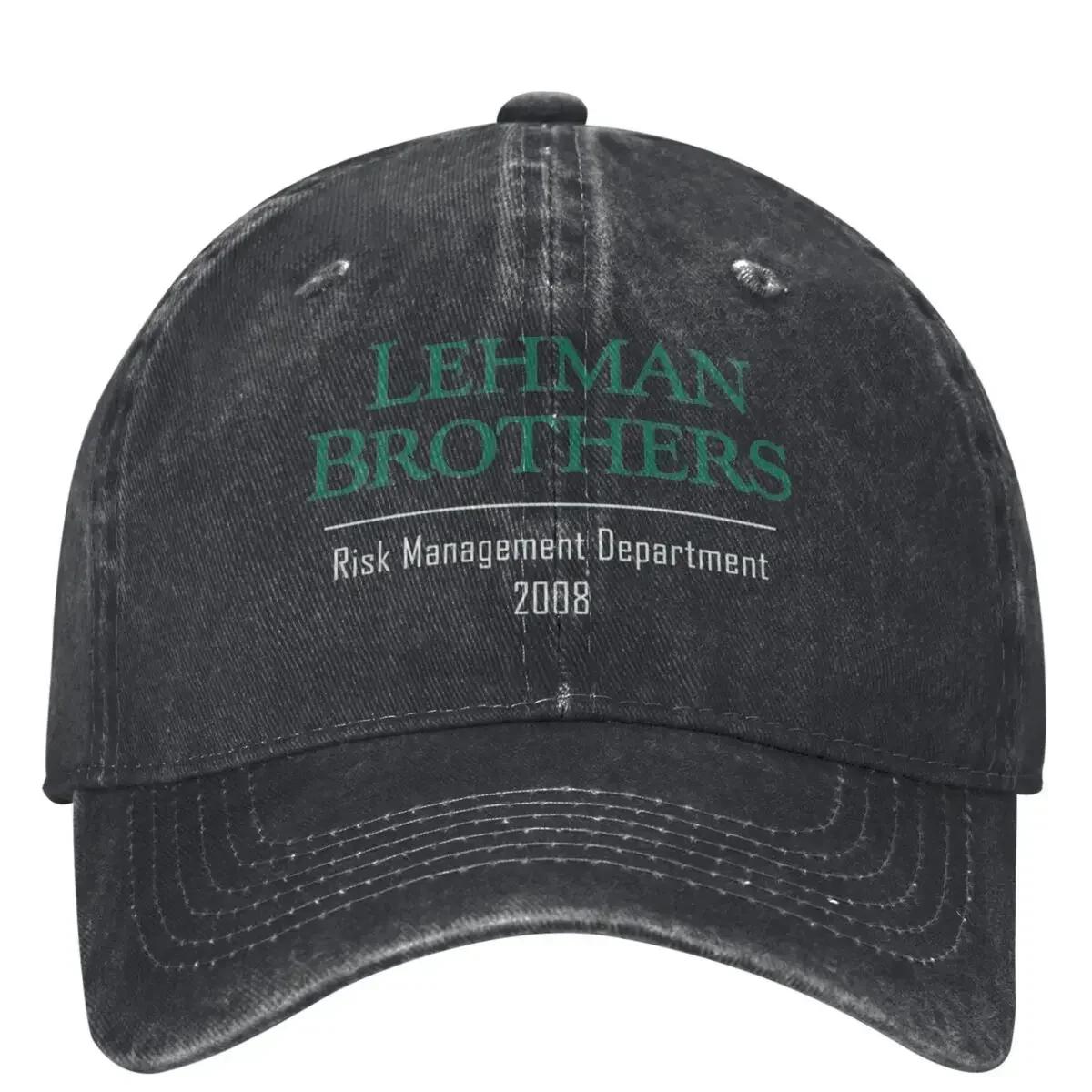 LehUnisex Brothers Risk UnisexageUnisext DepartUnisext Washed Baseball Cap Bank Logo Trucker Hat Unisex Unisex SunProof Baseball Caps One Size