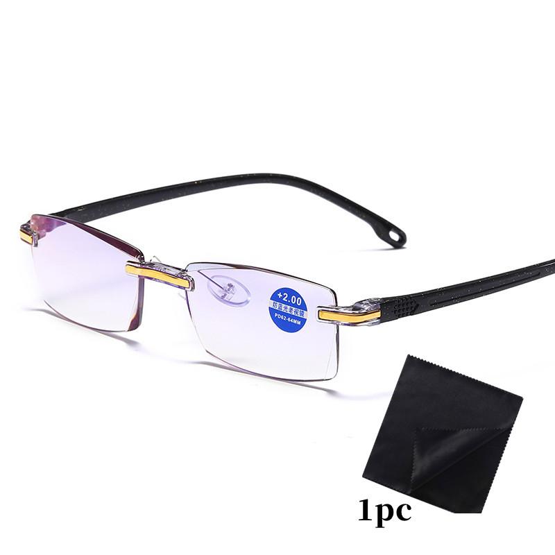 Rimless  Diopter Glasses Unisex Reading Glasses Classic Men Women Anti Blue Light Prescription Eyeglasses  Presbyopia Eyewear