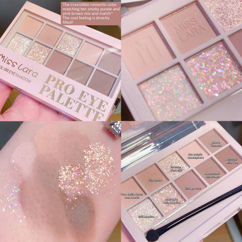 

9/10 цветов палитра теней для век перламутровый матовый поляризованный блестящий акриловый чай с молоком палитра теней для век водостойкий стойкий макияж